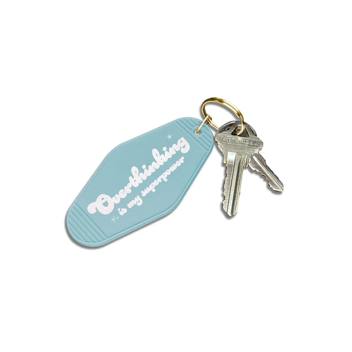 Papersalt Keychain, Gold, Retro