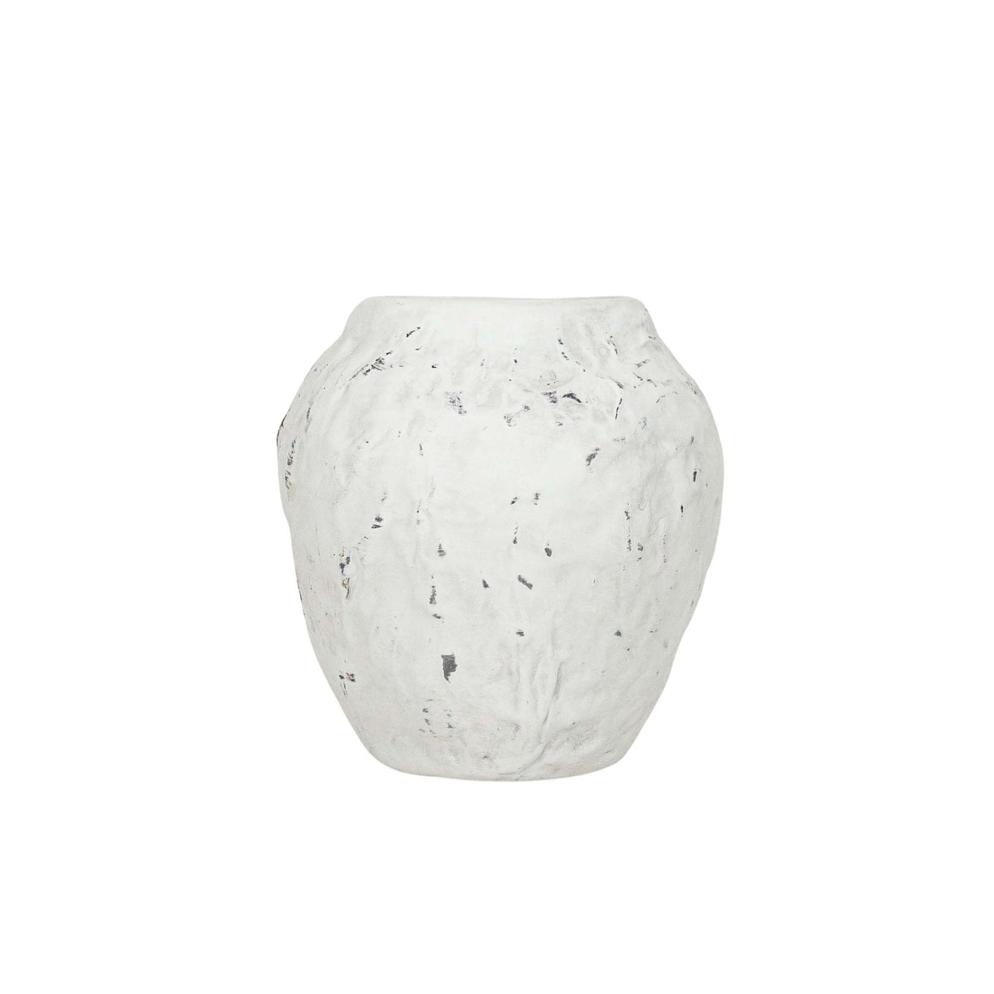 Foreside Home & Garden Distressed Vase White Stoneware