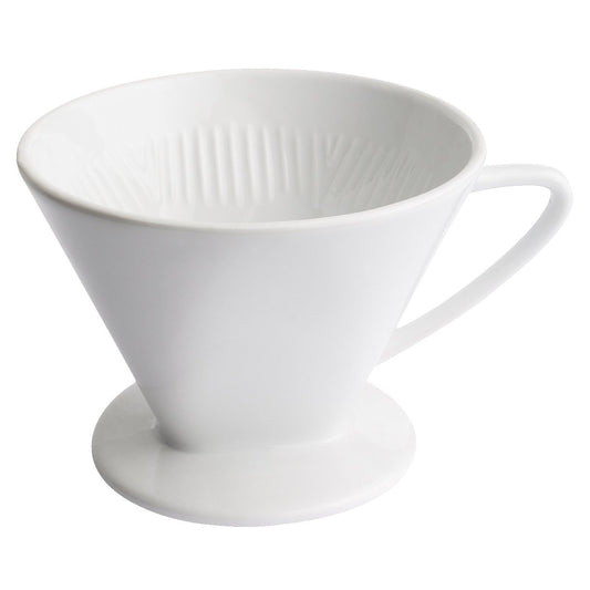 Frieling Cilio C105179 Porcelain Coffee Filter/Holder Pour-Over, 6/Large, White