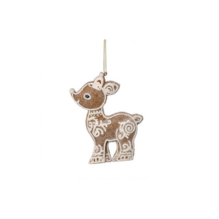 Regency International Hanging Ornament, 4-Inch, Brown White