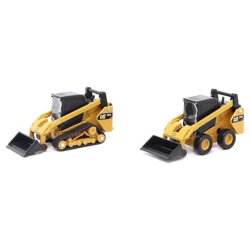 Diecast Masters | 1:64 Scale Cat 272D2 Skid Steer Loader & Cat 297D2 Compact Track Loader Twin Pack | Model 84647CS