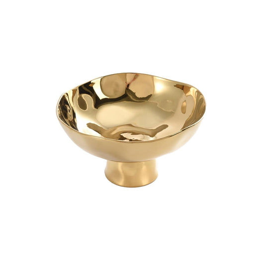 Pampa Bay Dishware Bowl, 10 x 5.5 Inch, Gold