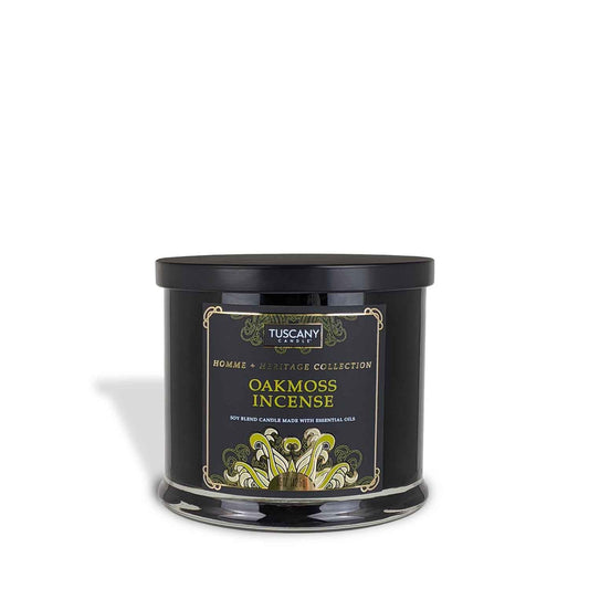 Empire Candle Tuscany Candle Homme + Heritage Scented Candle, Oakmoss Incense, 15 oz