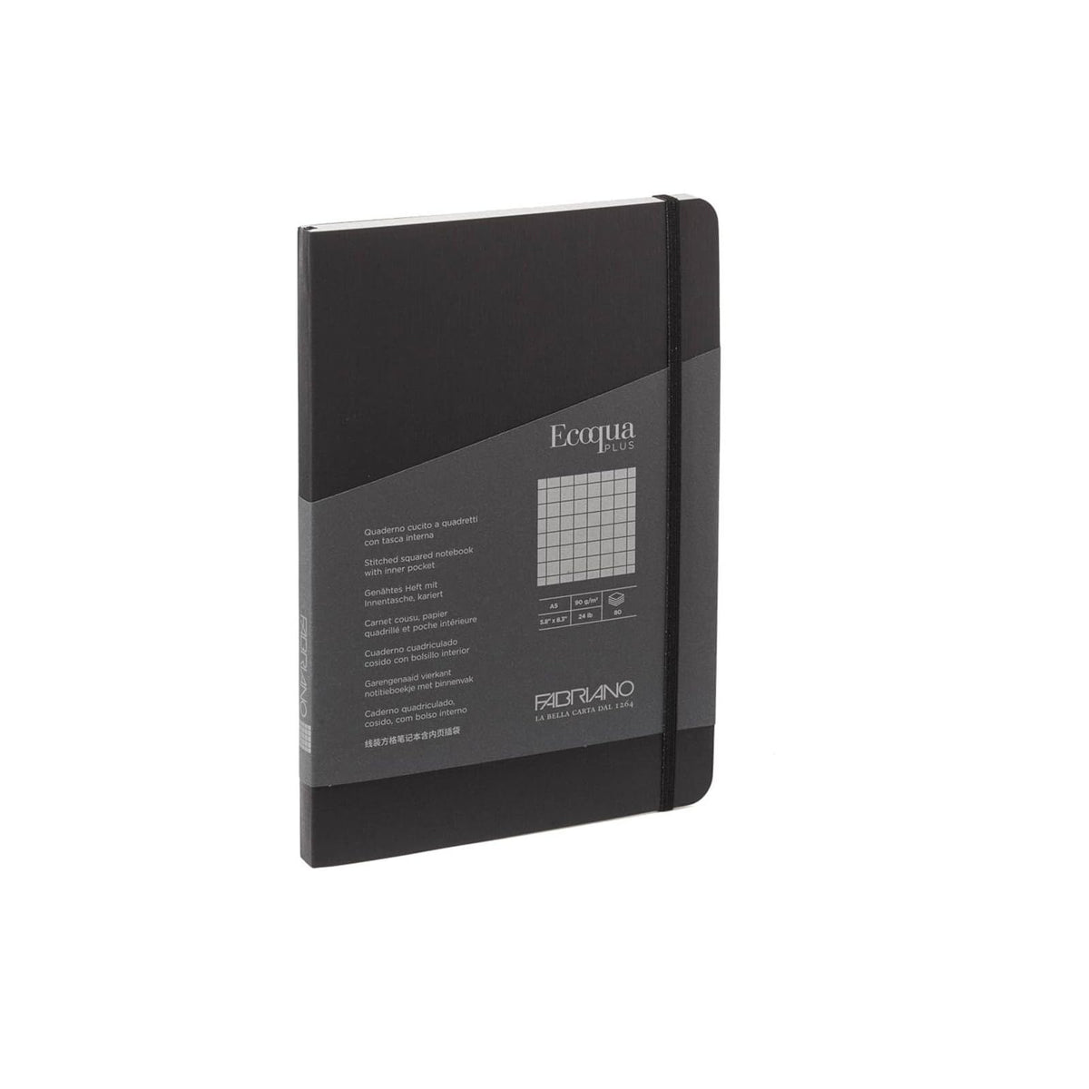 Fabriano Blank Book, A5 - 5.8" x 8.3", Black
