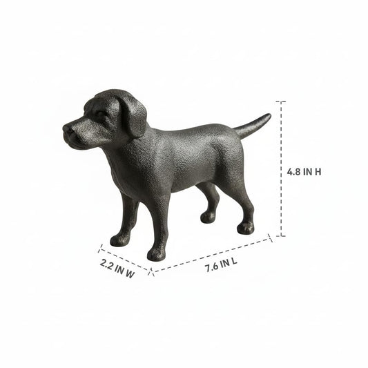 Comfy Hour Antique & Vintage Interior Decor Collection, Animal Edition Cast Iron 7.6" Standing Dog Figurine, Gift for Dog Person, Antique Black