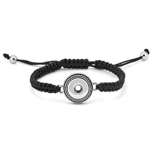 TGB Brands The Good Bead Ginger Snaps Petite One-Snap Black Woven Bracelet GP90-05 Jewelry
