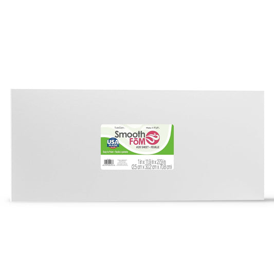 FloraCraft Flora Craft Smooth Foam Sheet 1"x 12"x 28", 1" by 12" by 28"
