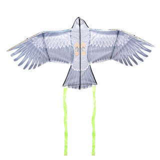 Esschert Design USA FY26 Realistic Hawk Scarer/Bird Deterrent Kite, Silver/White