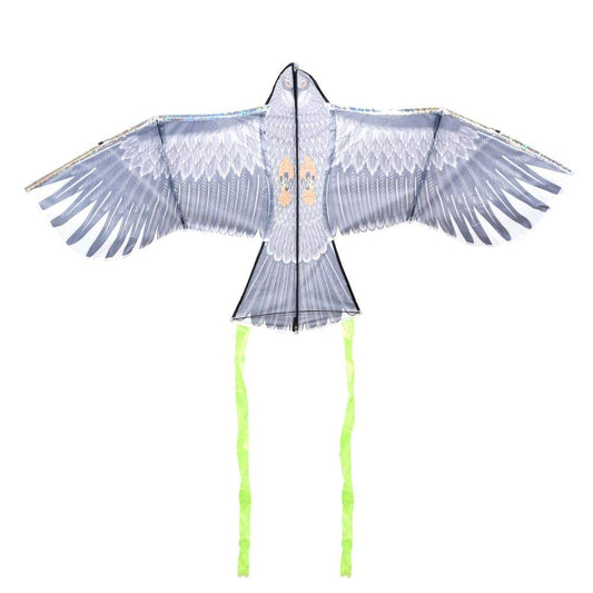Esschert Design USA FY26 Realistic Hawk Scarer/Bird Deterrent Kite, Silver/White