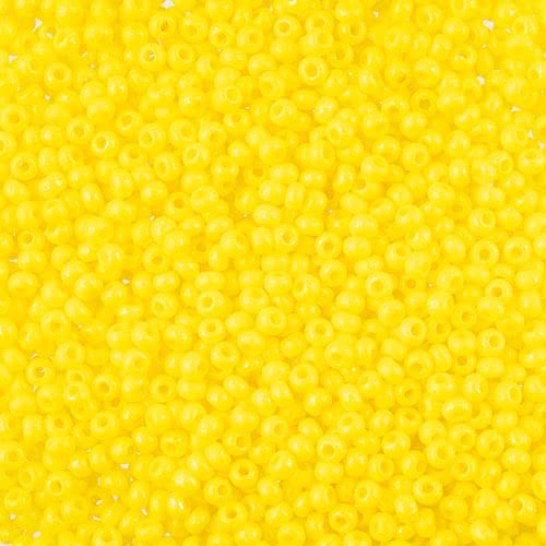 John Bead Czech Glass Seed Beads 10/0 (22g) Terra Intensive Yellow for DIY Jewelry Making Beads