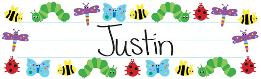 Hygloss Products Bugs Kids Name Plates for Desks Cubbies Lockers ‚Äö√Ñ√¨ 9.5 x 2-7/8 Inch, 36 Pack