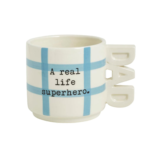 Mud Pie Drinking Cup, 14 Ounces, Blue Superhero