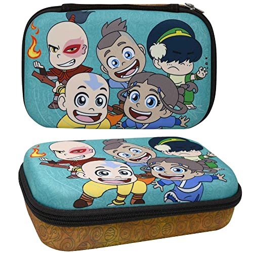 UPD Avatar Molded Pencil Case - Avatar The Last Airbender Brown Cute Pencil Case for Boys and Girls, Zippered Pencil Case for Art Supplies and School Pens, Aesthetic Pencil Bag for Markers and Crayons