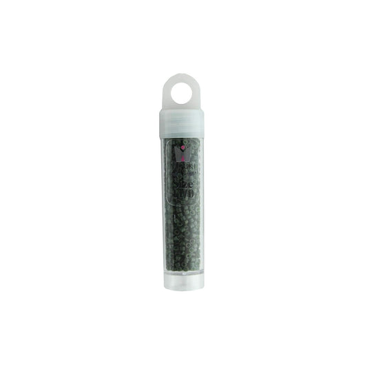 John Bead Craft Bead, Size: 11, Forest Green Opaque Dyed