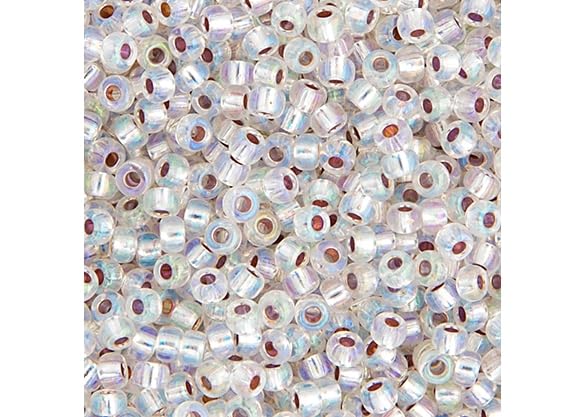 John Bead Craft Bead, 11/0, AB Crystal Silver Lined