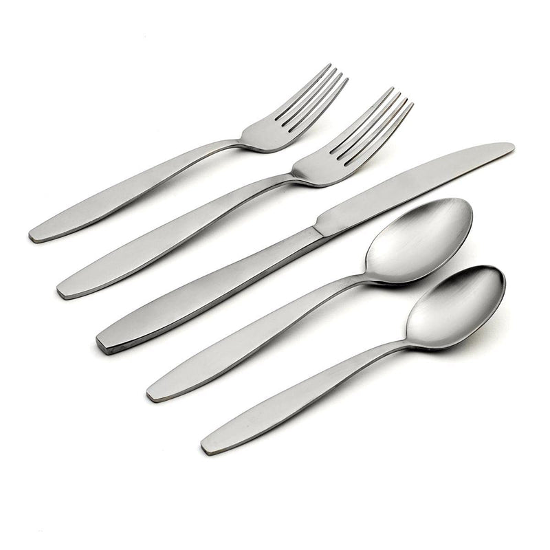 Oneida H270042A Satin Woodward 42 Piece Everyday Flatware Set With Caddy, Service For 8