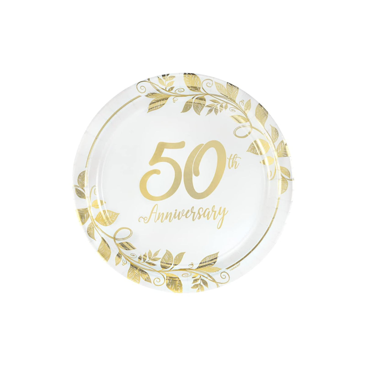 Amscan Dishware Plate, Pack of 8, Gold