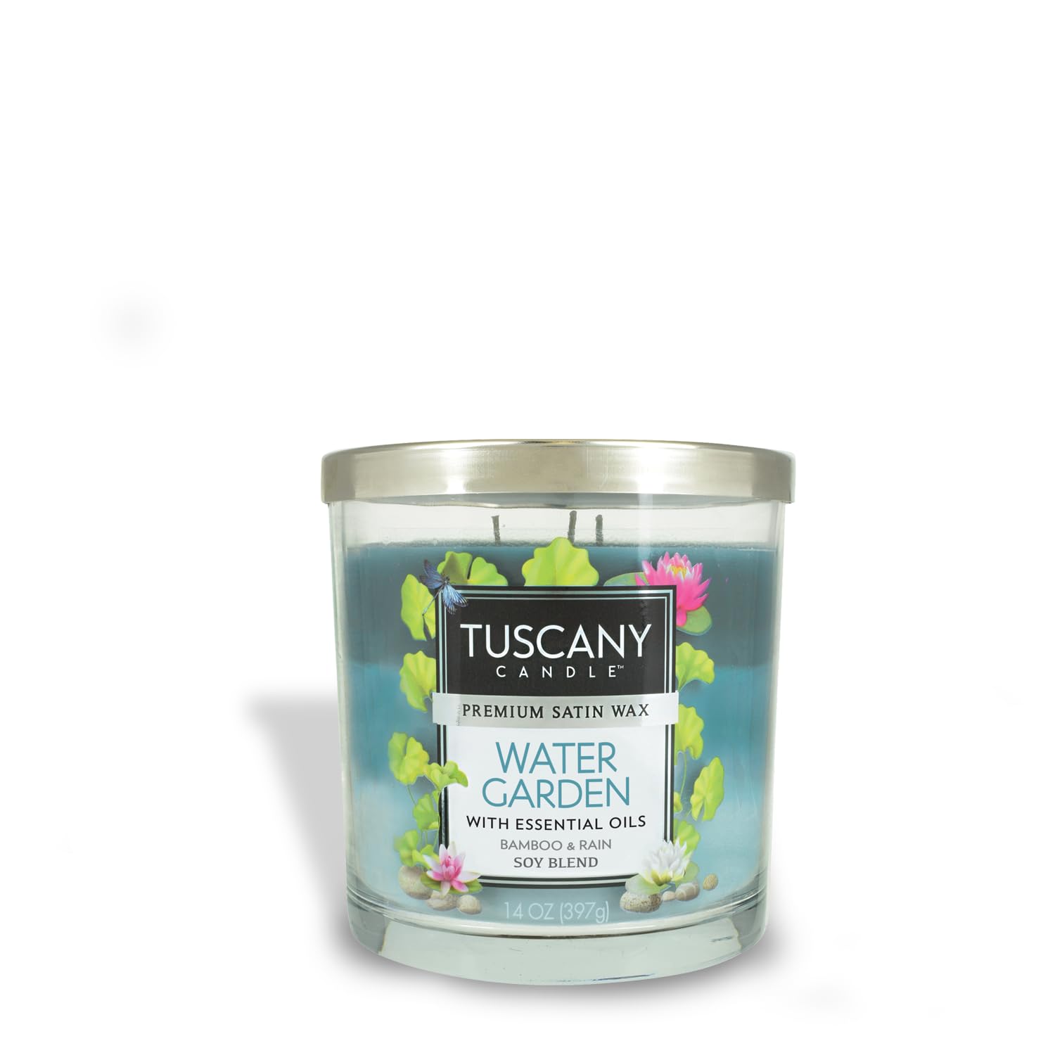 Empire Candle Water Garden Premium Satin Wax 3-Wick Scented Candle