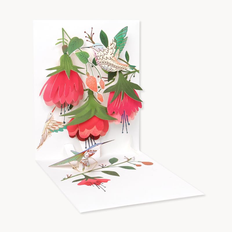 UWP Luxe Hummingbirds Birthday Greeting Card by Our Pure Alchemy Collection, 5-inch Length, Paper, Birthday