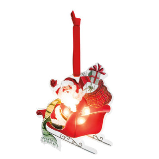 Mud Pie Hanging Ornament, approx 5" x 3 1/2", Red