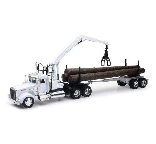 New Ray Toys Die-Cast Truck Replica - Kenworth W900 Log Carrier, 1:32 Scale, Model# 13743