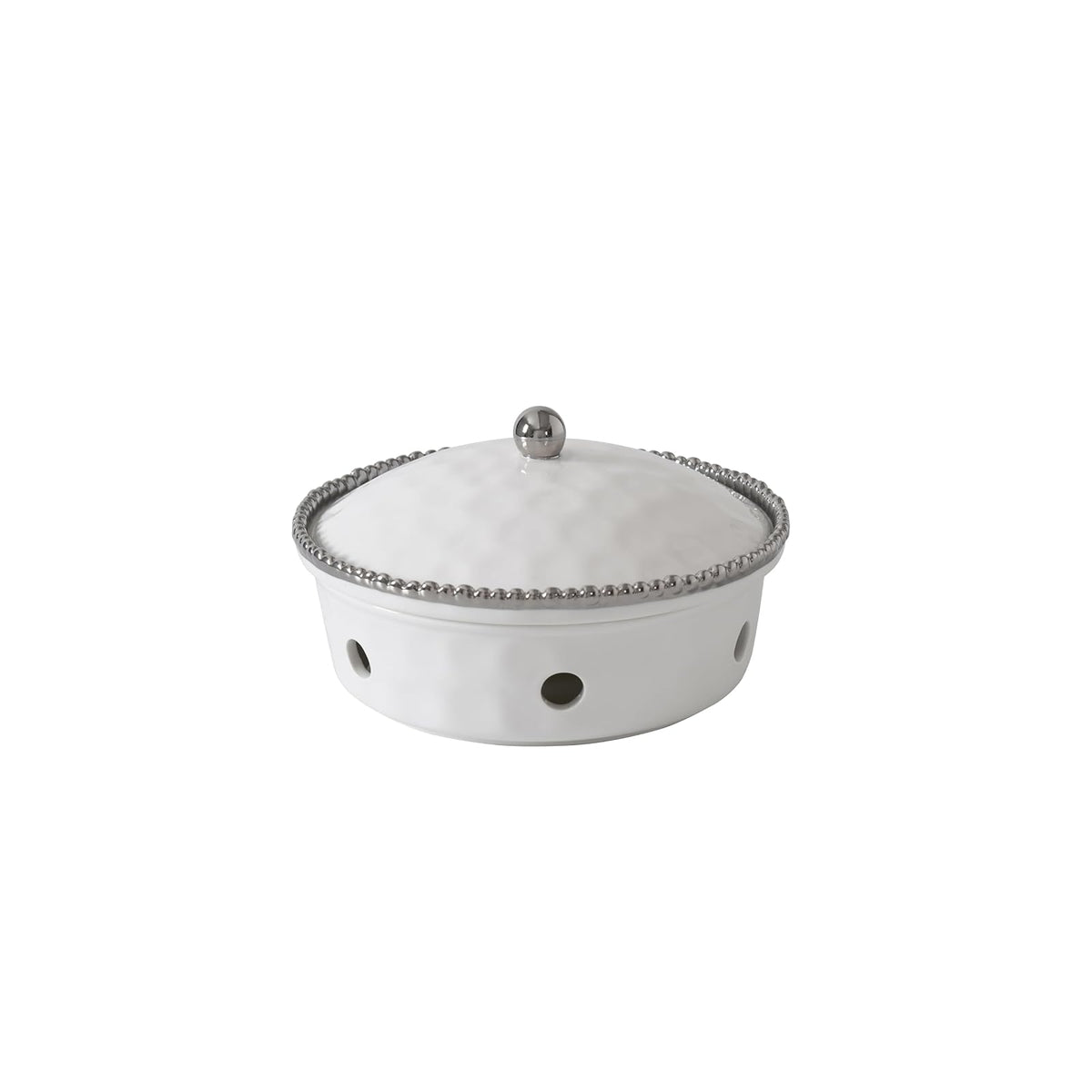 Pampa Bay Food Or Beverage Warmer, Small, White and Silver