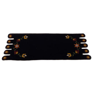 Home Collections by Raghu Black Flowering Vine Table Runner