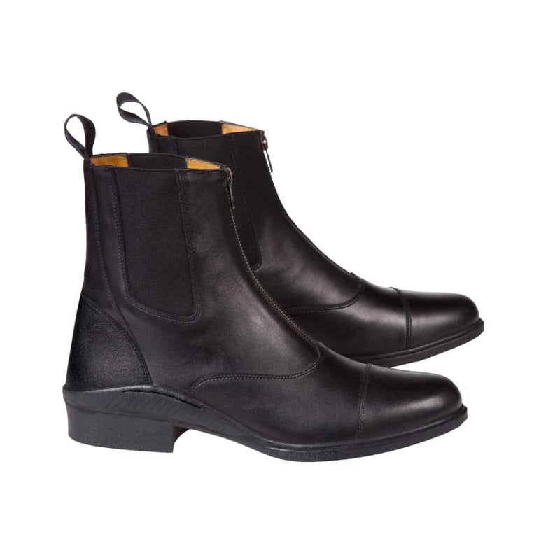 Finntack Front Zip Paddock Boots - Black - 9