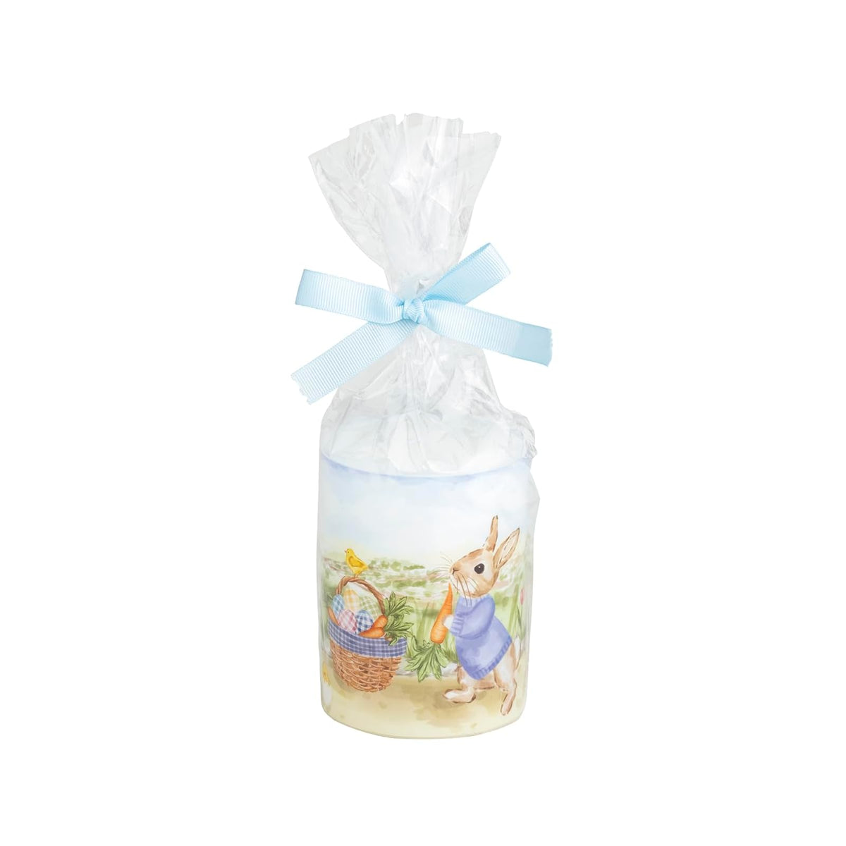 Mud Pie Candle, 4" x 3" dia, Green Easter Scene