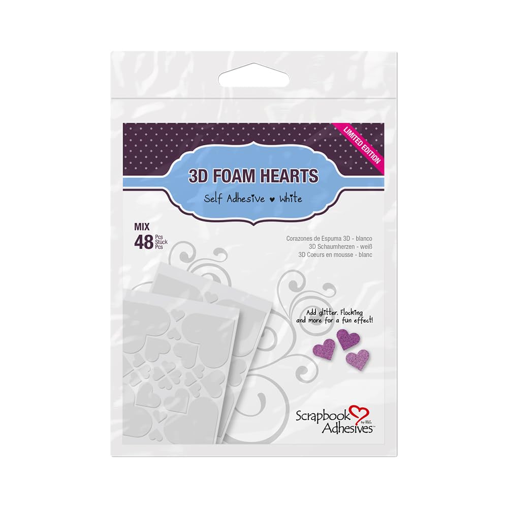 Scrapbook Adhesives by 3L 3L Corporation Self-Adhesive Scrapbook Foam Embellishment Shapes, Hearts