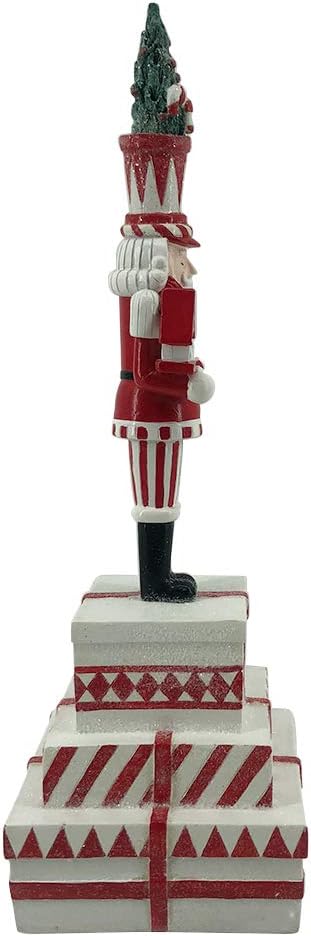 Comfy Hour 12" Nutcracker Stocking Hanger Xmas Decoration, Green, Polyresin