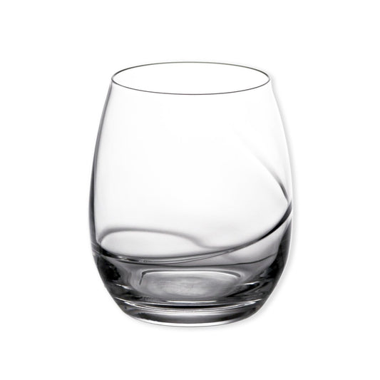 Luigi Bormioli Rocco Aero 13.5 oz Stemless Wine Glasses, 6 Count (Pack of 1), Clear