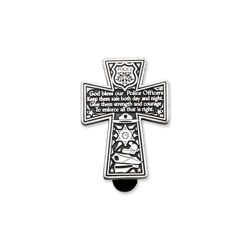 Cathedral Art KVC180 Auto Visor Clip, Policeman's Cross, 2-3/8-Inch