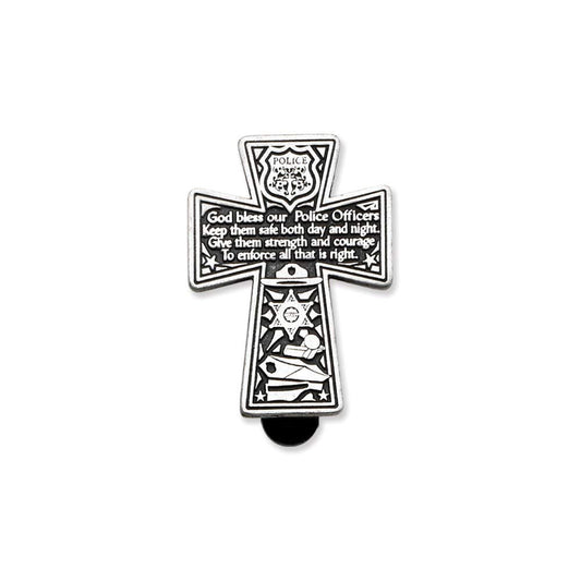 Cathedral Art KVC180 Auto Visor Clip, Policeman's Cross, 2-3/8-Inch