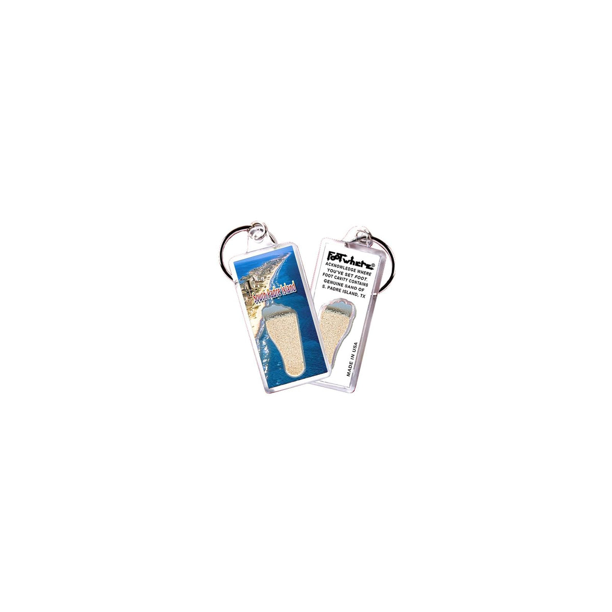 FootWhere Keychain, Small, Sp102 - Aerial View