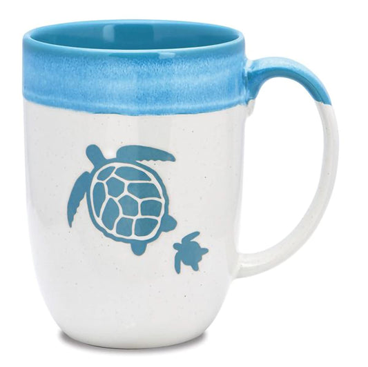 Cape Shore Decorative Dipped Coffee Tea Mug Cup, Turtle, Gifts for Birthday Christmas, 16 Oz