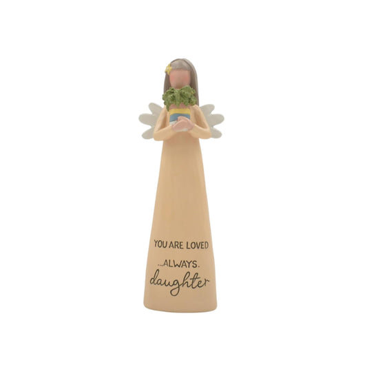 Blossom Bucket Daughter Bright Blessings Angel Figurine, 5.25-inch Height, Resin