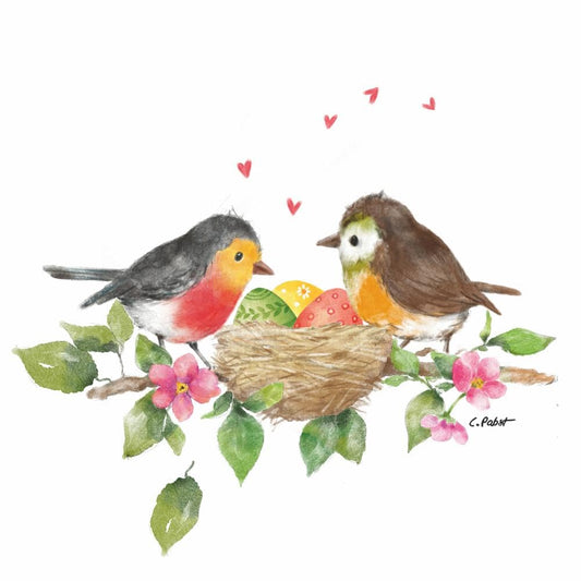 Paperproducts Design Disposable Napkin, 5" x 5", Bird´s Nest