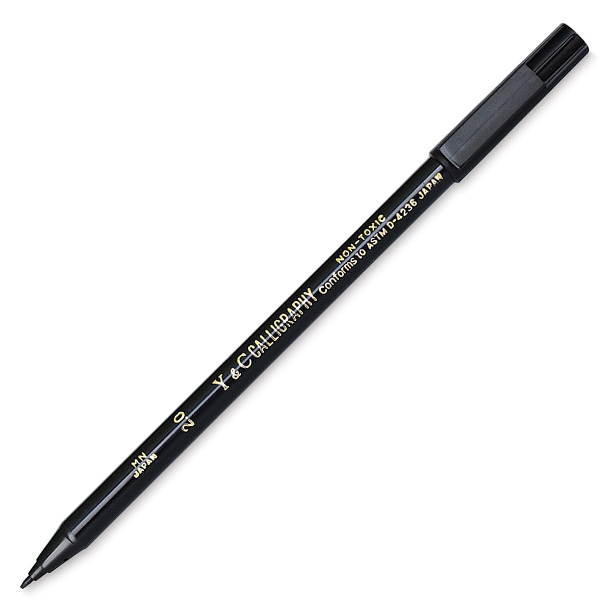 Yasutomo Niji Calligraphy Marker, 2.0mm Chisel Tip, Black Ink (NSC6002A)