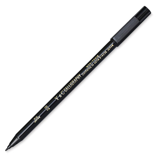Yasutomo Niji Calligraphy Marker, 2.0mm Chisel Tip, Black Ink (NSC6002A)