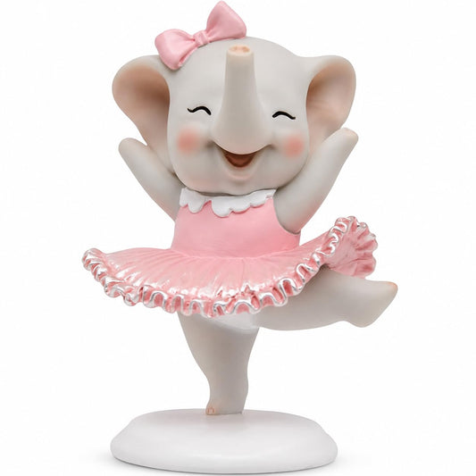 Comfy Hour 4.5 Inch Mini Elephant Figurine, Ballerina Statue