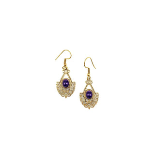 Anju Earring, Purple, Traditional