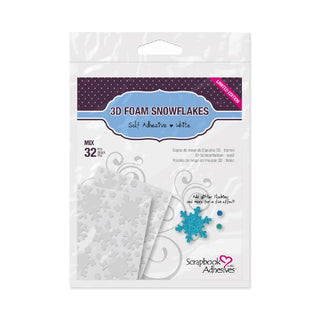 Scrapbook Adhesives by 3L 3L Corporation Self-Adhesive Scrapbook Foam Embellishment Shapes, Snowflakes