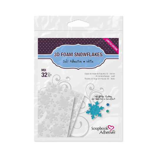 Scrapbook Adhesives by 3L 3L Corporation Self-Adhesive Scrapbook Foam Embellishment Shapes, Snowflakes