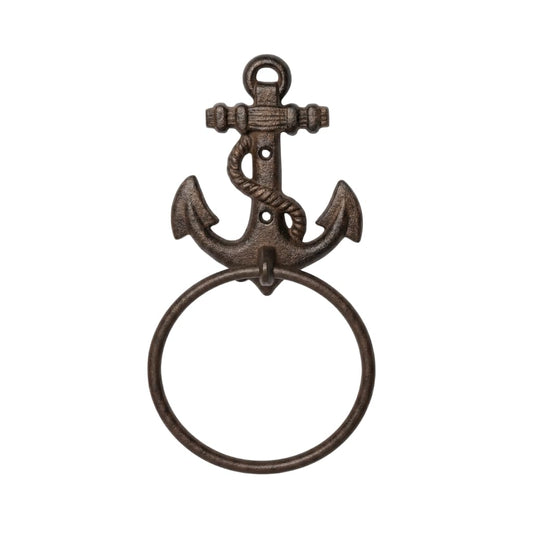 Comfy Hour 6 x 5 Inch Nautical Towel Holder, Anchor Towel Ring, 1 Piece