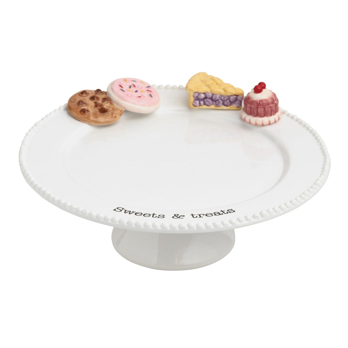 Mud Pie Item Stand, 3 1/2" x 10" dia, White