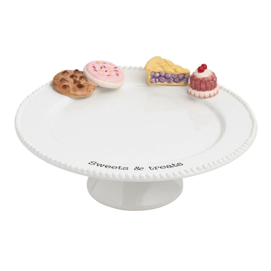 Mud Pie Item Stand, 3 1/2" x 10" dia, White