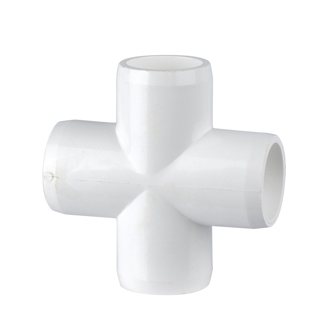 Snapclamp PVC- Cross ¬Ω" (Furniture Grade White)