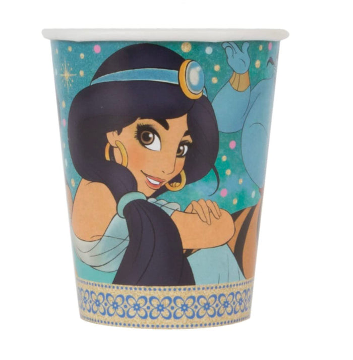Unique Industries Unique Disney Aladdin Disposable Paper Cups-8 Pcs, 9 oz, Multicolor
