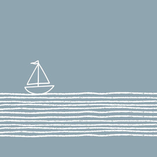 Paperproducts Design Pure Sailing 3-Ply Lunch Napkins, 6.5-Inch, Blue, Pack of 20